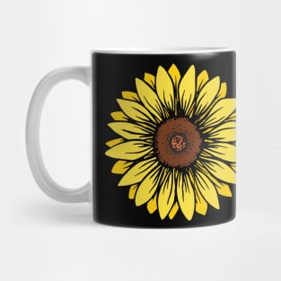 Sunflower Yellow Petals Close Up Mug